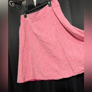 Talbots Pink Linen and silk lined circle skirt, size 18